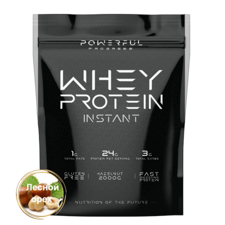 Протеин сывороточный Powerful Progress 100% Whey Protein Instant Лесной Орех 2000 г (14540518) - фото 1