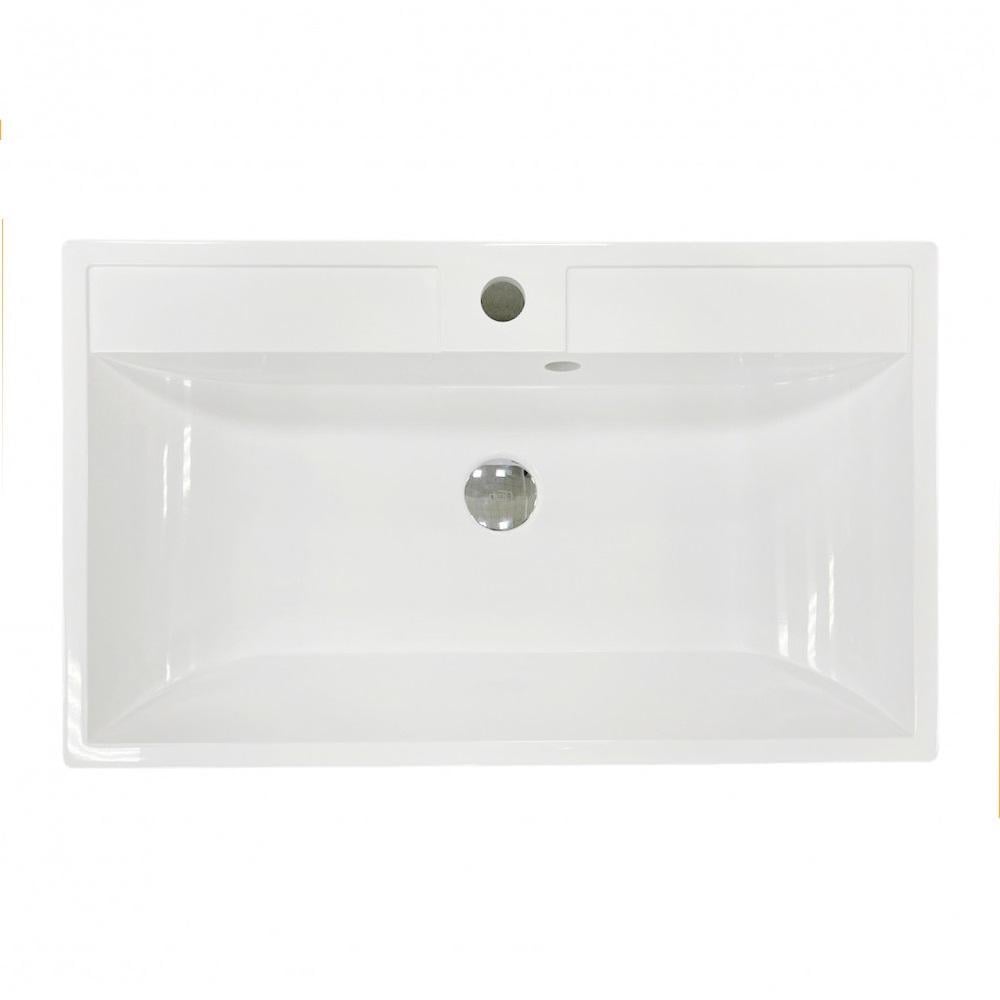 Умывальник Adamant Streng New накладной из искусственного камня 590x410x123 мм Белый (100002839)