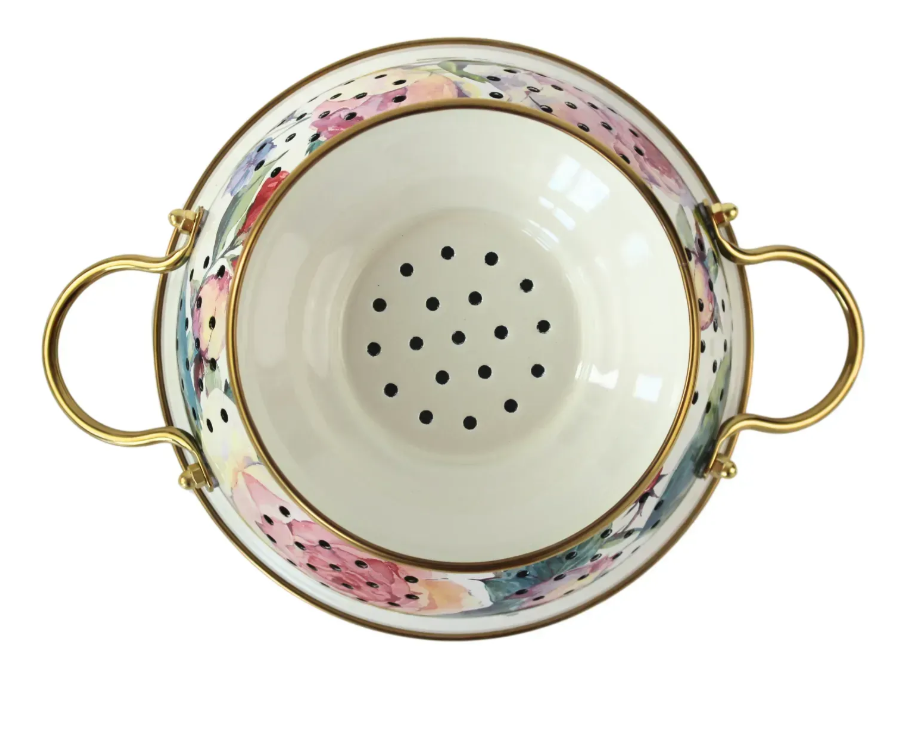 Дуршлаг эмалированный PEONY Elmani на ножке d 20 см - фото 6