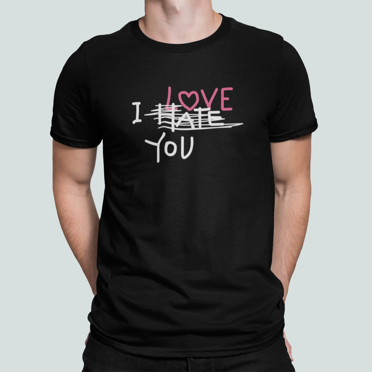 Футболка чоловіча Stedman з принтом "I love you" XXL Чорний (ПН415-5)