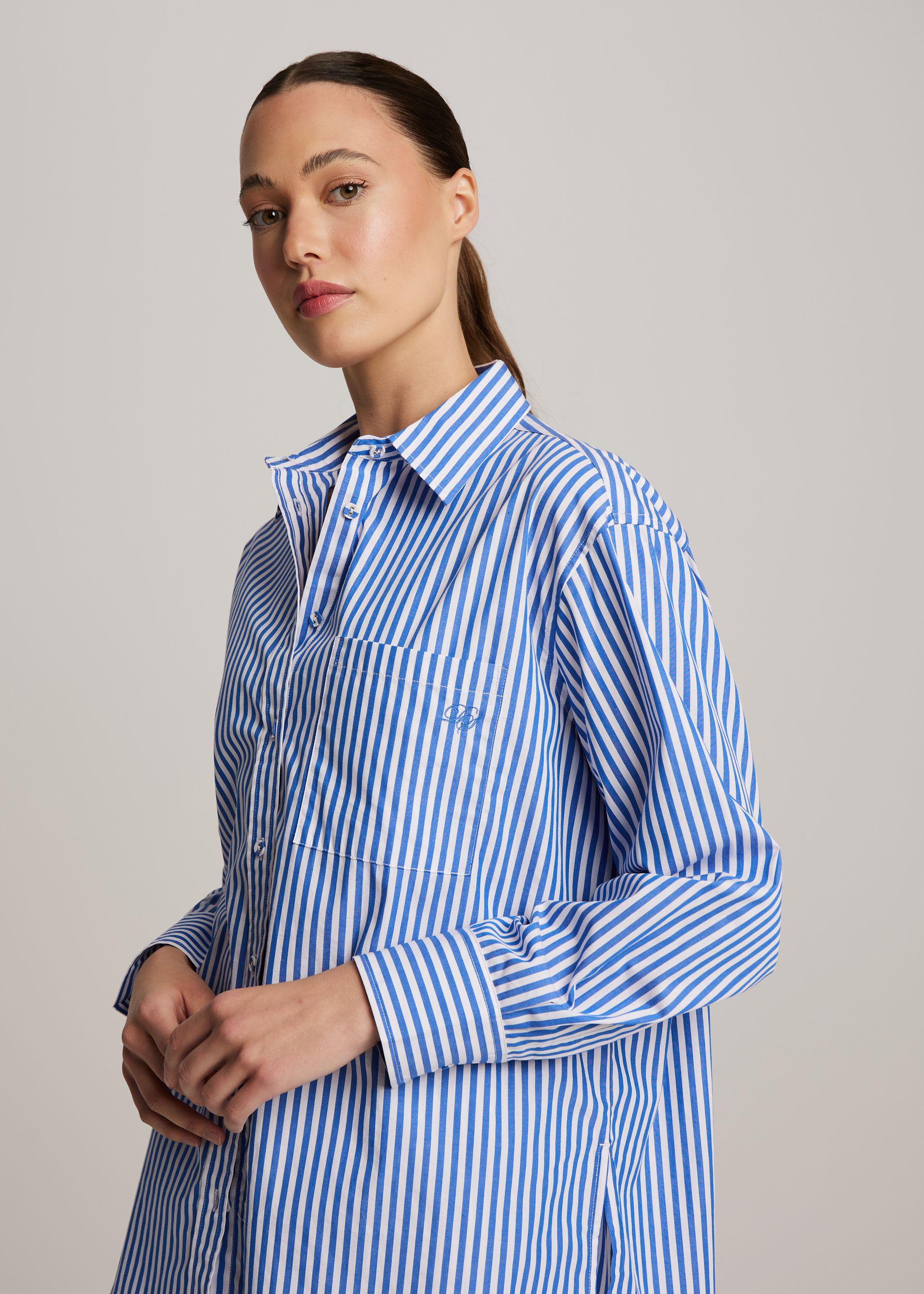 Сорочка жіноча Diverse TISTRIA S Блакитно-білий (5905384127112) - фото 4