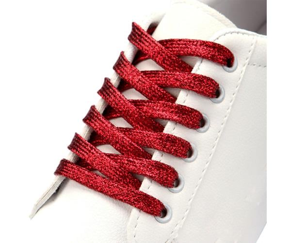 Шнурки перламутрові блискучі для взуття 1,6 м Червоний - фото 1 Шнурки перламутрові блискучі для взуття 1,6 м Червоний - фото 1
