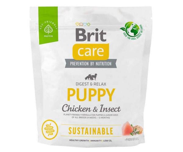 Корм сухий для цуценят Brit Care з куркою та комахами 1 кг (52059)