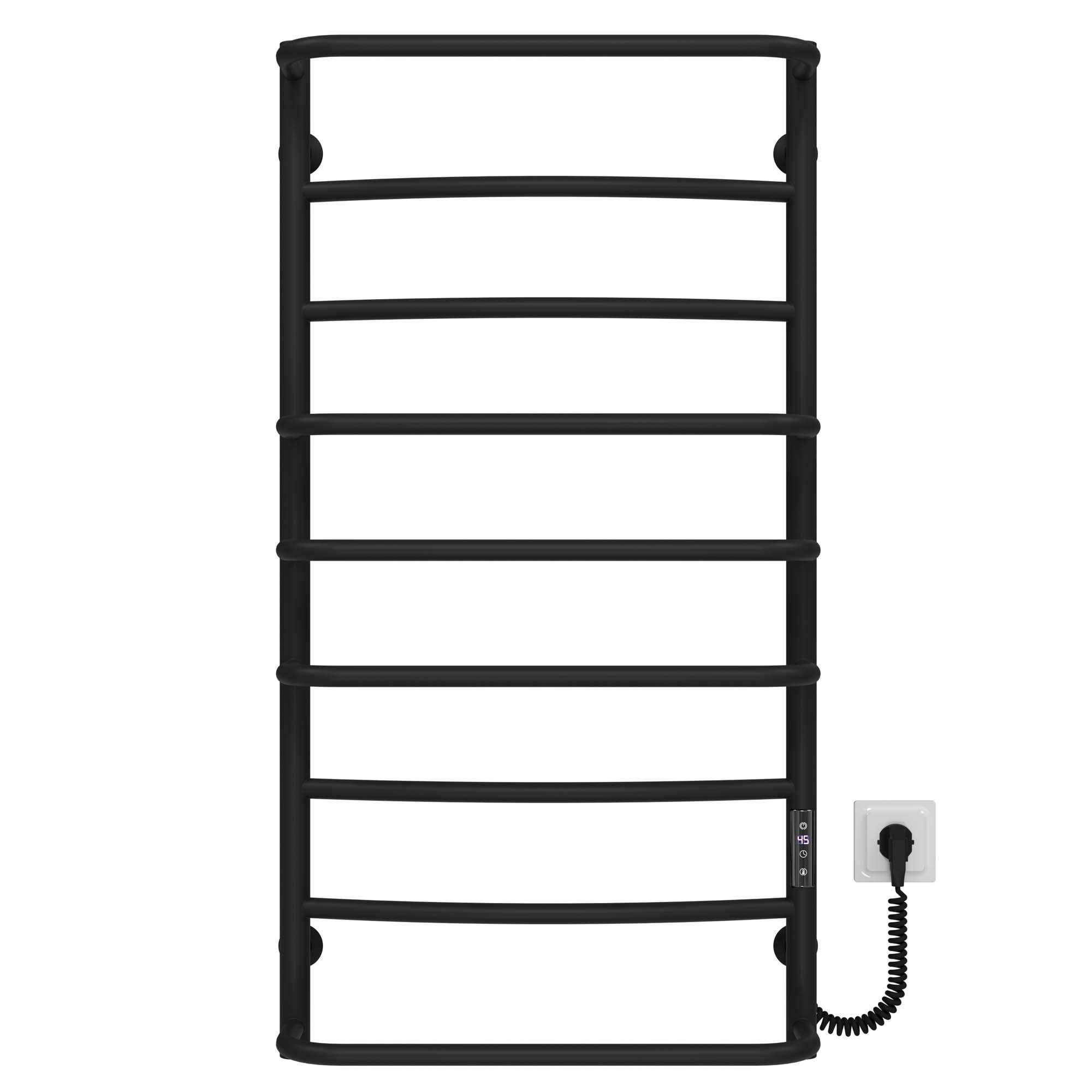 Рушникосушарка електрична Deffi Аквамікс П9 JD03 праве підключення нержавіюча сталь 500х1000 мм Чорний (C.AM.100.50.9.E.B.R.1)