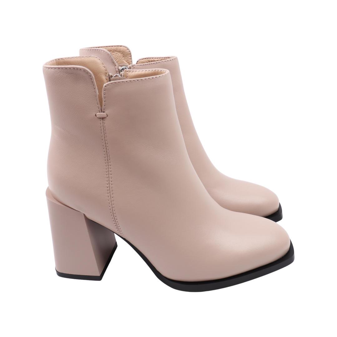 Ботильоны женские Erisses из кожи р. 34 Бежевый (952-22DH)