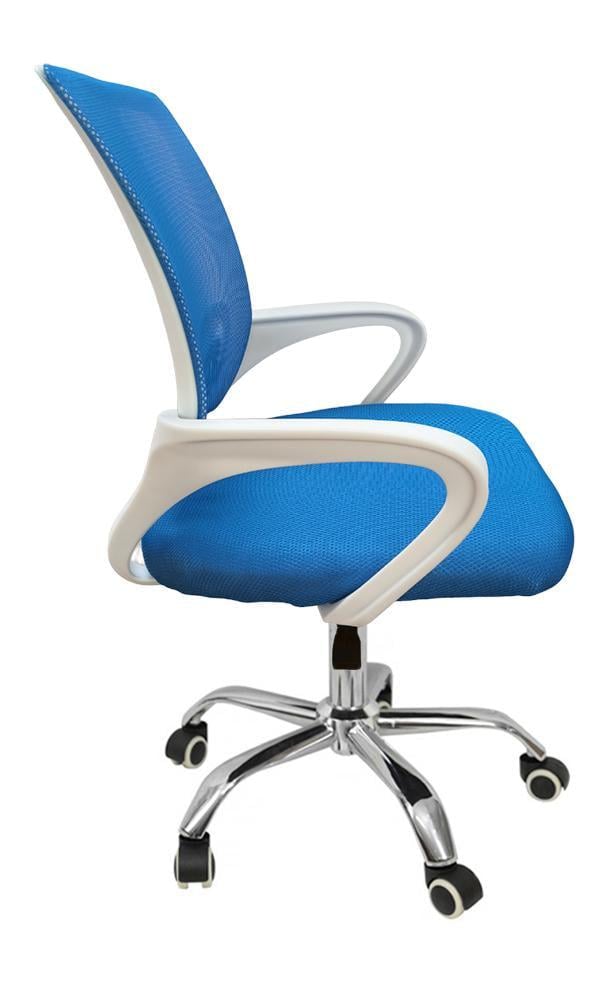 Крісло офісне комп'ютерне Bonro 619 Біло-синій (4476) - фото 3