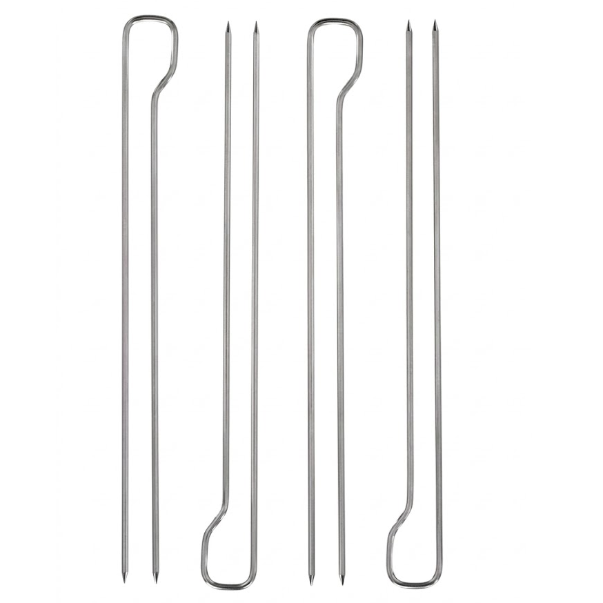 Набор двойных шампуров GRILL MEISTER HG03419A для шашлыка 29 см 4 шт. Silver (3_08286)