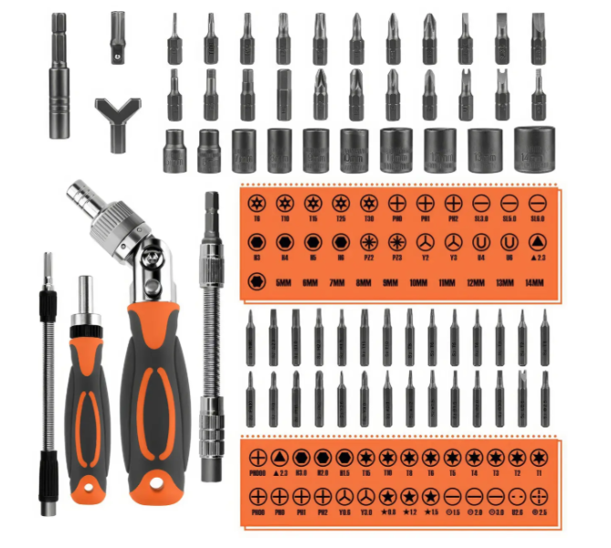 Набор отверток с трещоткой в пластиковом кейсе 68 предметов (2583225230) - фото 4 Набор отверток с трещоткой в пластиковом кейсе 68 предметов (2583225230) - фото 4
