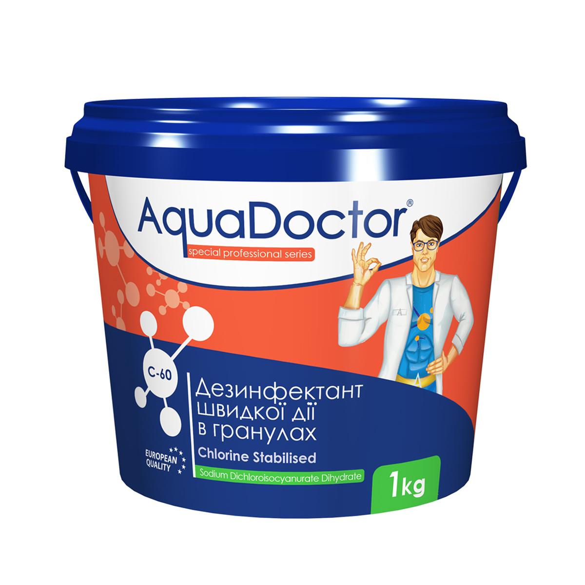 Хлор AquaDoctor C-60 для бассейна от цветения воды 1 кг - фото 1