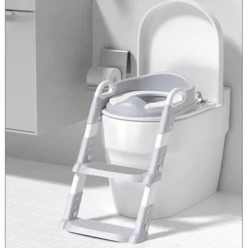 Сидение детское на унитаз с лестницей Серый (MA605y)