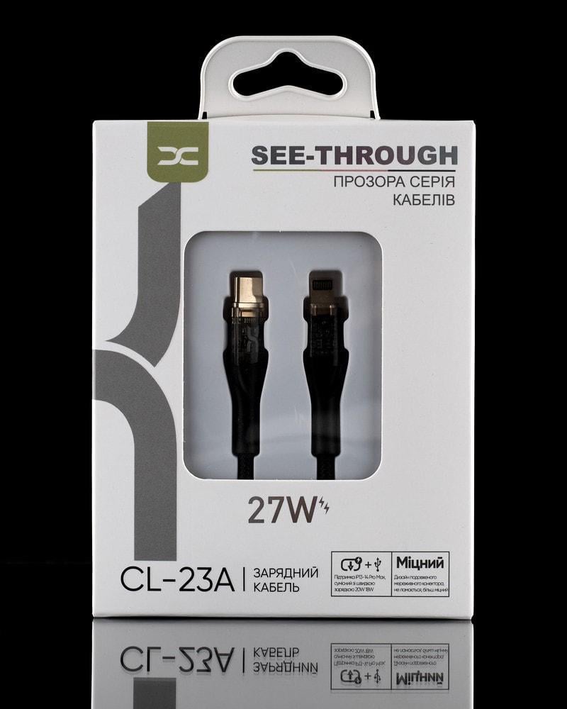 Кабель интерфейсный DC Type-C-Lightning CL-23A 27W Black (36976) - фото 4