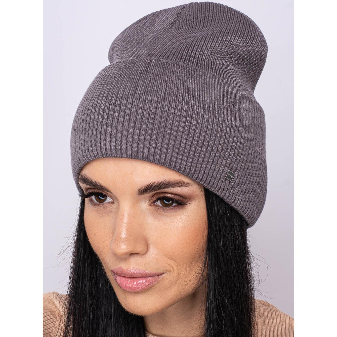Шапка женская шерстяная Leks Факт one size Пепельный