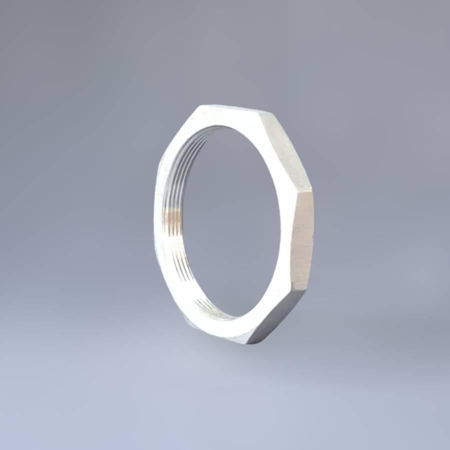 Контргайка нержавеющая резьбовая Ду80 3" восьмигранная н/ж сталь AISI304 DIN 431 BSPP Class 150 - фото 10