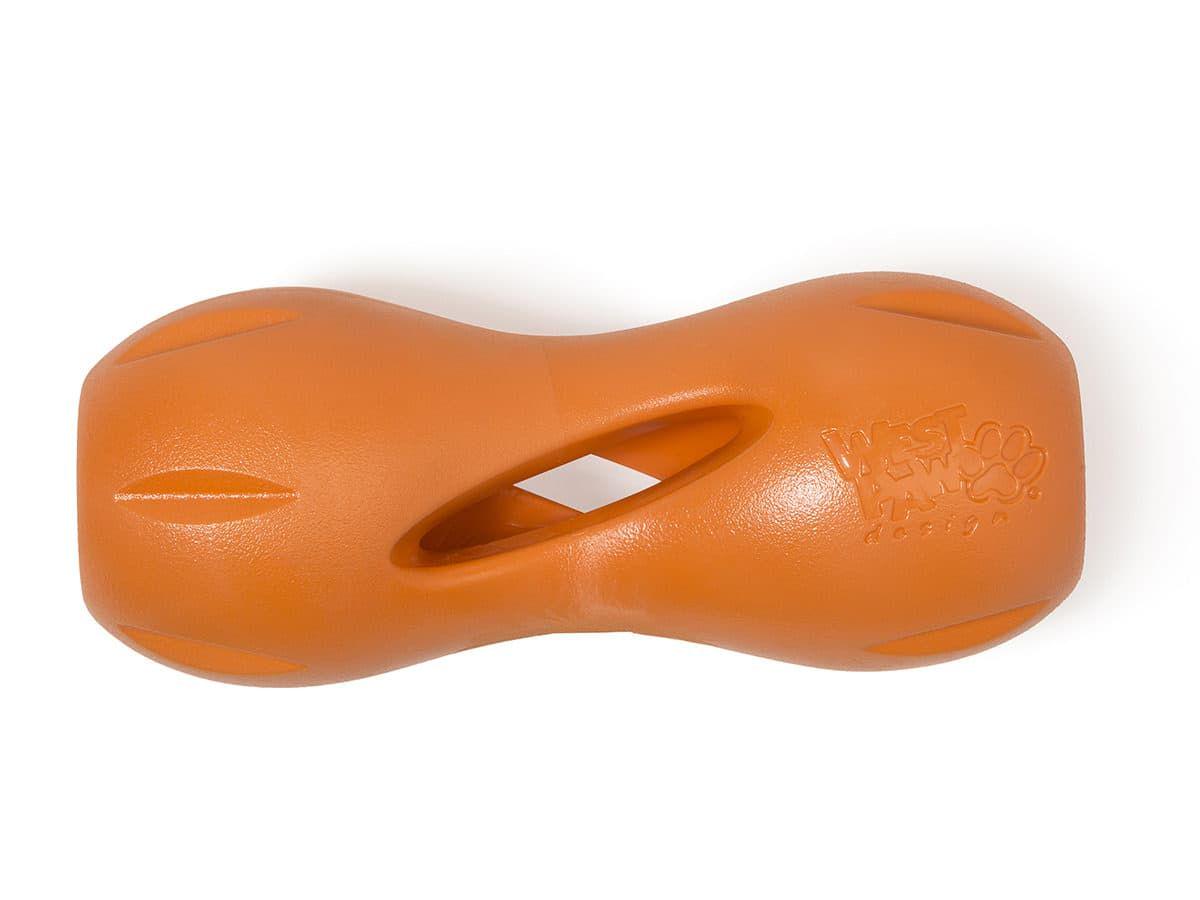 Іграшка для собак під ласощі West Paw Qwizl Small 14 см Tangerine (ZG090TNG)