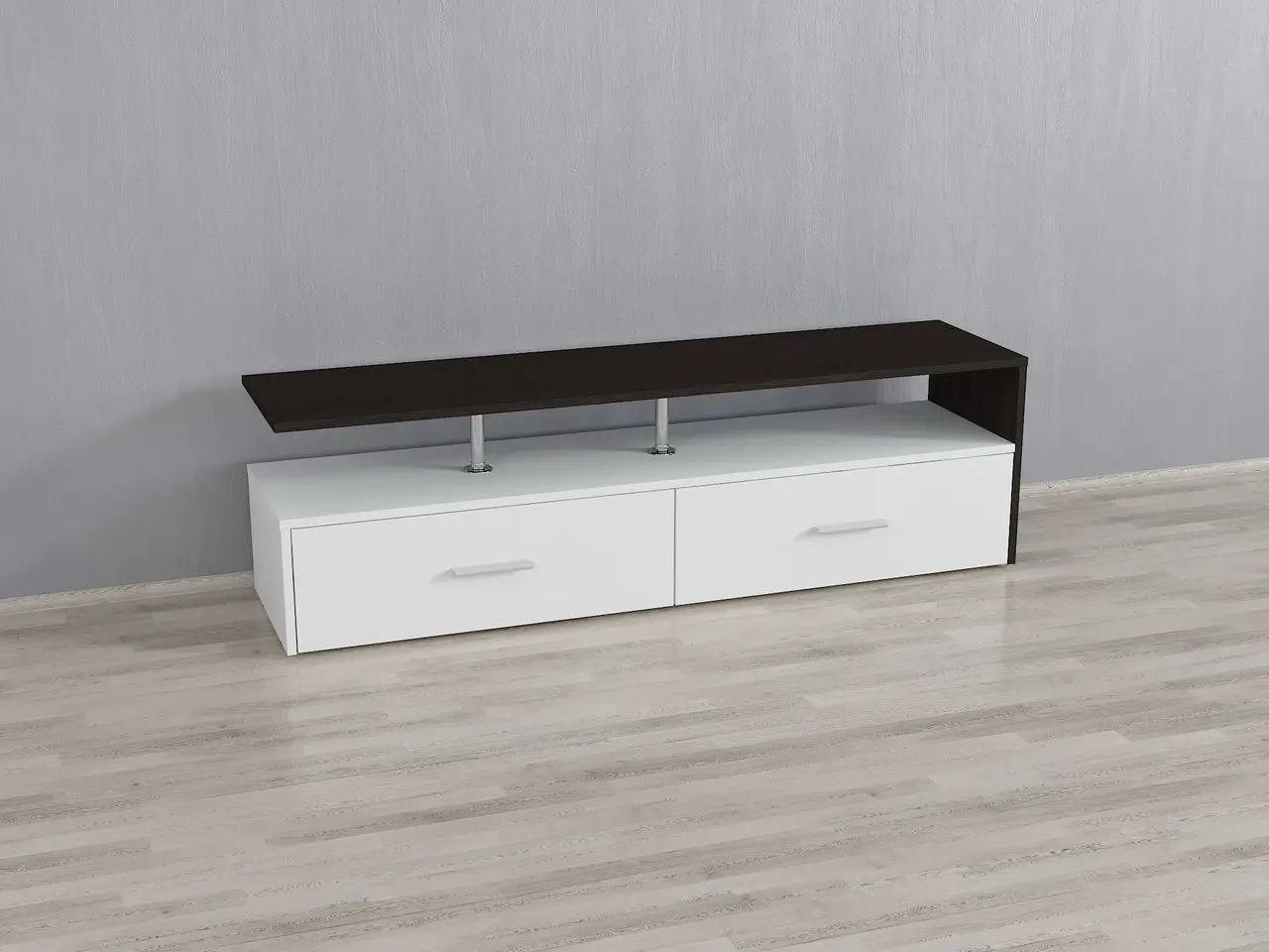 Тумба під телевізор Adela 1400x350x416 мм Венге Магія/Білий
