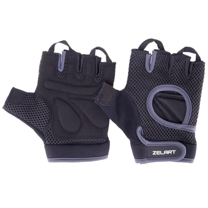 Перчатки для фитнеca Zelart SB-161580 L Черный/Серый (DR005417)