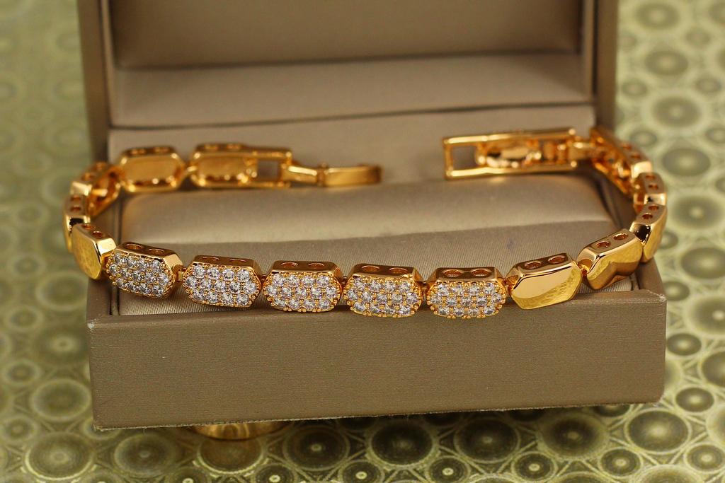 Браслет Xuping Jewelry Квантовий пульс 16,5 см 6 мм Золотистий (32899068)