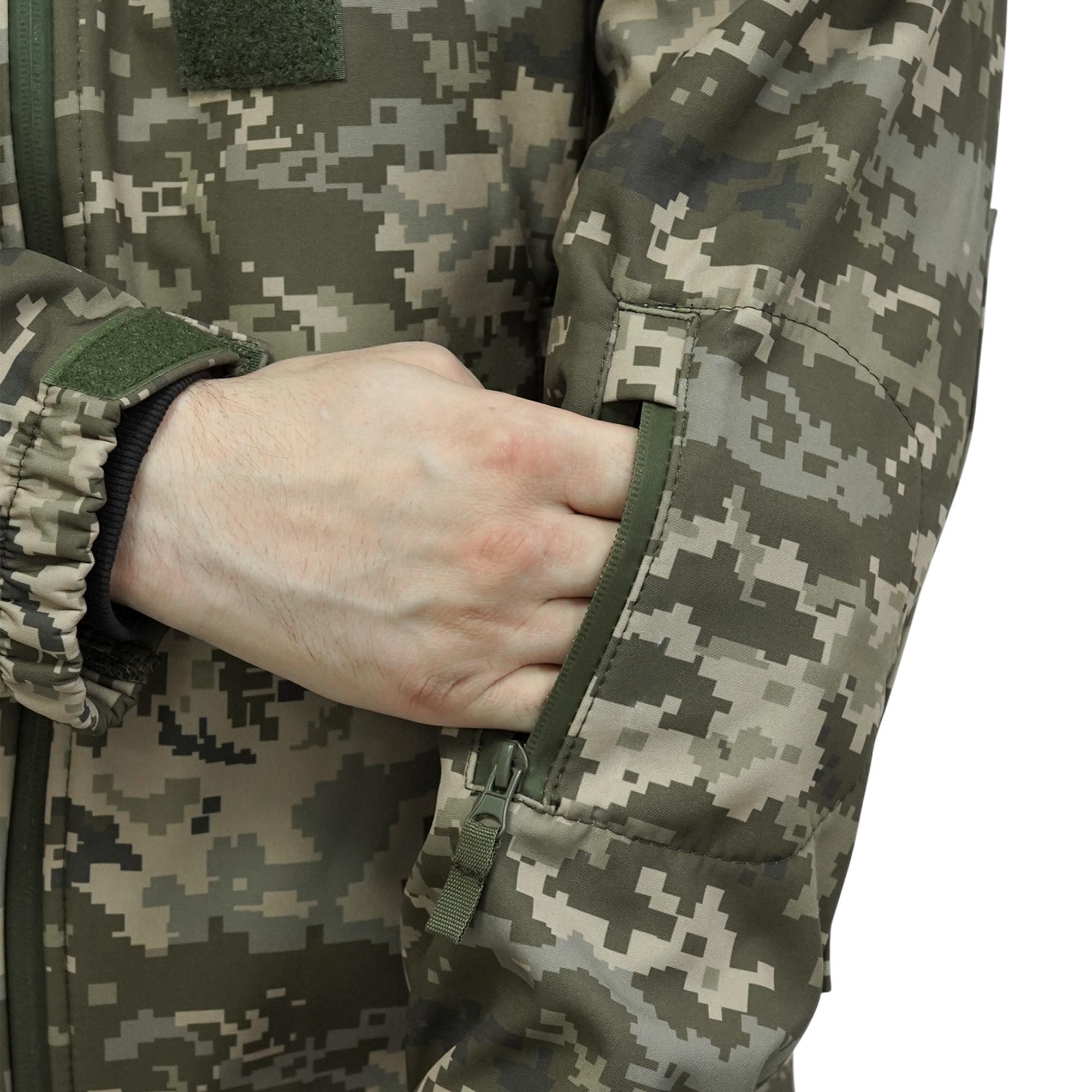 Куртка военная мембранная Windproof Softshell Pro с защитой от ветра и дождя XL Пиксель (7294-2-XL) - фото 9