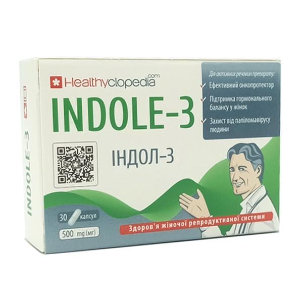 Индол 3 карбинол Healthyclopedia Indole-3 30 капс. (000025428)