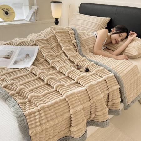 Плед-покривало з мікрофібри Koloco 150x200 см Бежевий (16-368-2) - фото 2