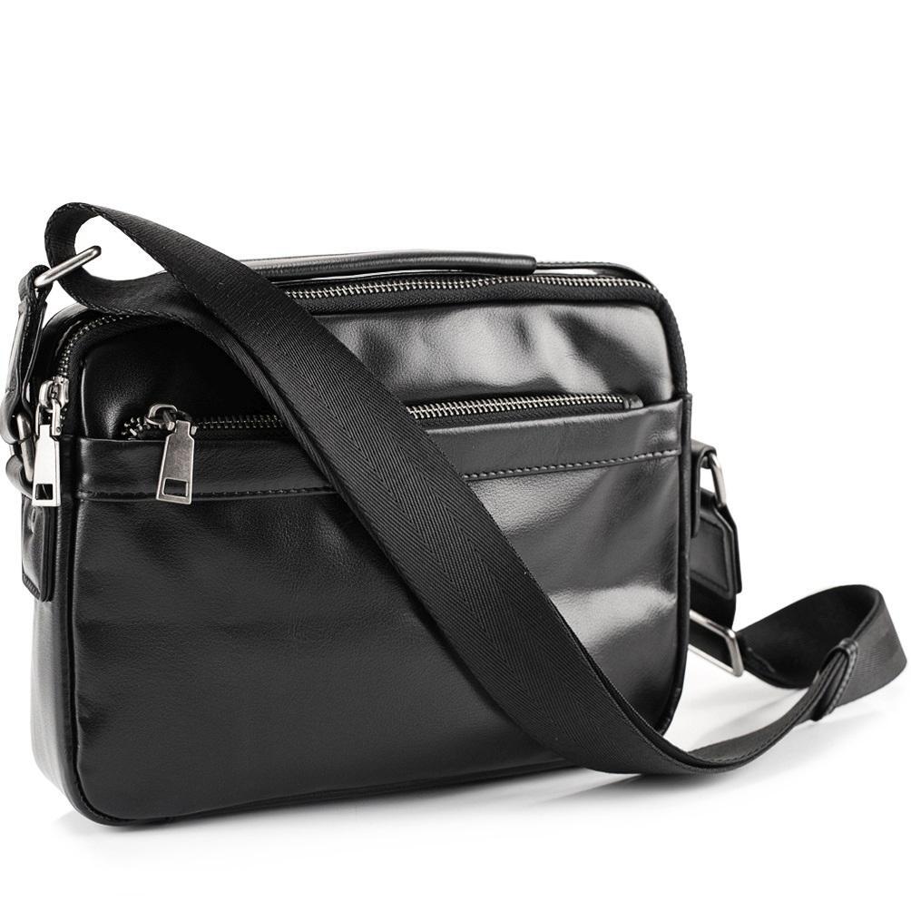 Мужская сумка через плечо Royal Bag S-JMD10-735A из натуральной кожи Черный (5852)
