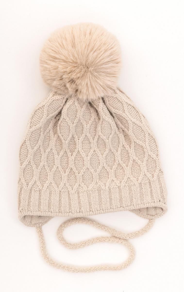 Шапка детская зимняя Alex Лина 44-48 см Бежевый Шапка детская зимняя Alex Лина 44-48 см Бежевый
