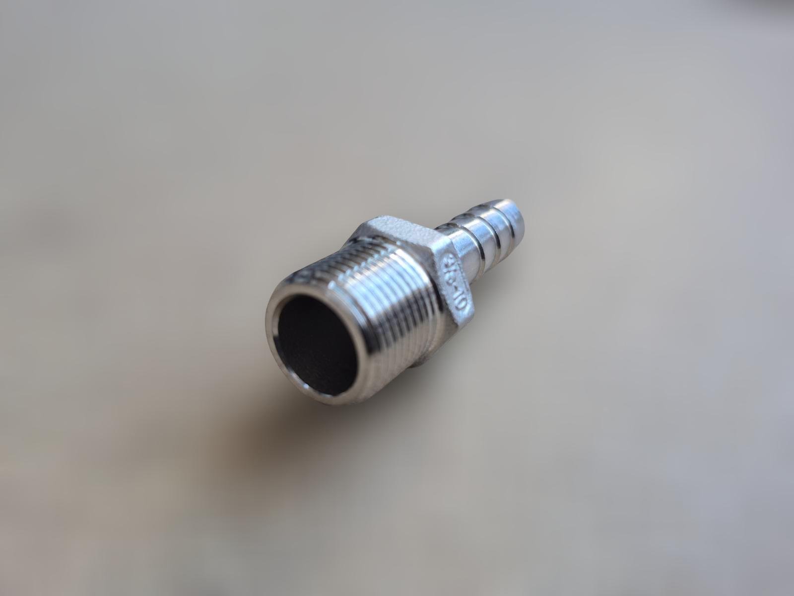 Штуцер шланговий різьбовий DN10 AISI304 BSPP Class-150 ялинка н/ж сталь 10 мм 3/8" (29203310) - фото 13