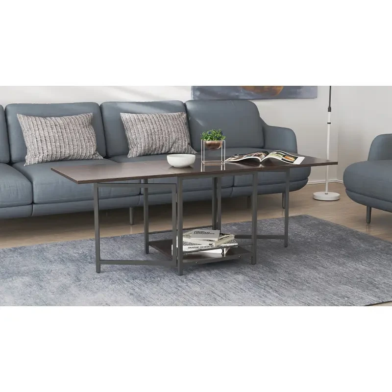 Стол журнальный трансформер Ferrum-decor Kub Kombo Черный металл ДСП Венге Магия (FRD-105313) Стол журнальный трансформер Ferrum-decor Kub Kombo Черный металл ДСП Венге Магия (FRD-105313)