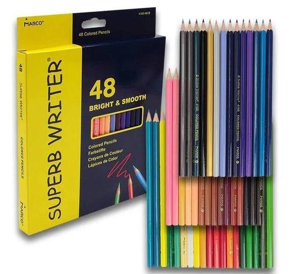 Набор цветных карандашей Marco Superb Writer 48 цветов в картонной упаковке (4100-48CB)