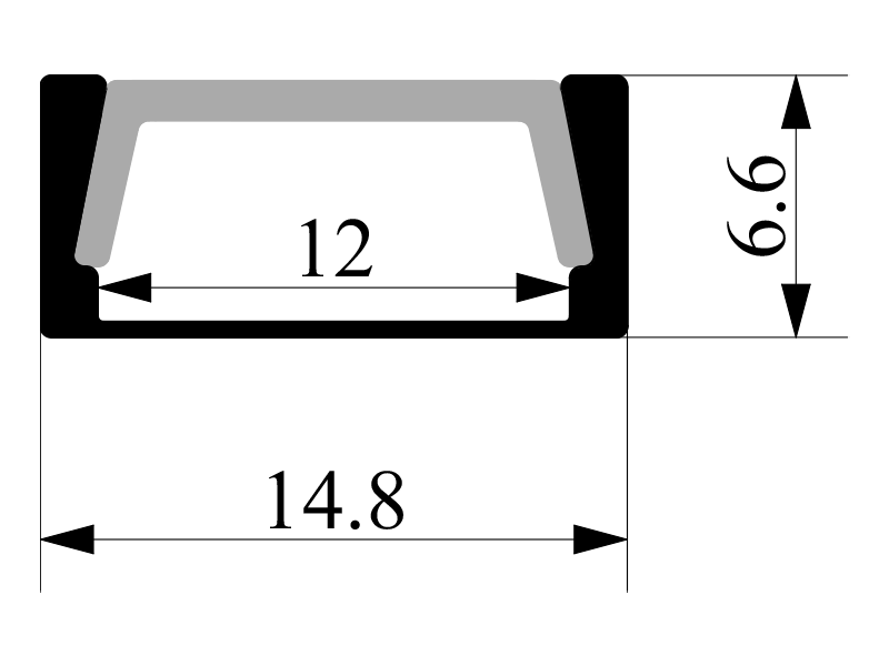 Профиль алюминиевый LEDUA АЛ-139 с рассеивателем для LED накладной ленты 2 м Черный (27195369) - фото 4 Профиль алюминиевый LEDUA АЛ-139 с рассеивателем для LED накладной ленты 2 м Черный (27195369) - фото 4