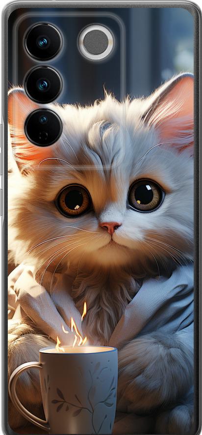 Чехол на Vivo S16 Pro White cat (5646u-3123-42517)