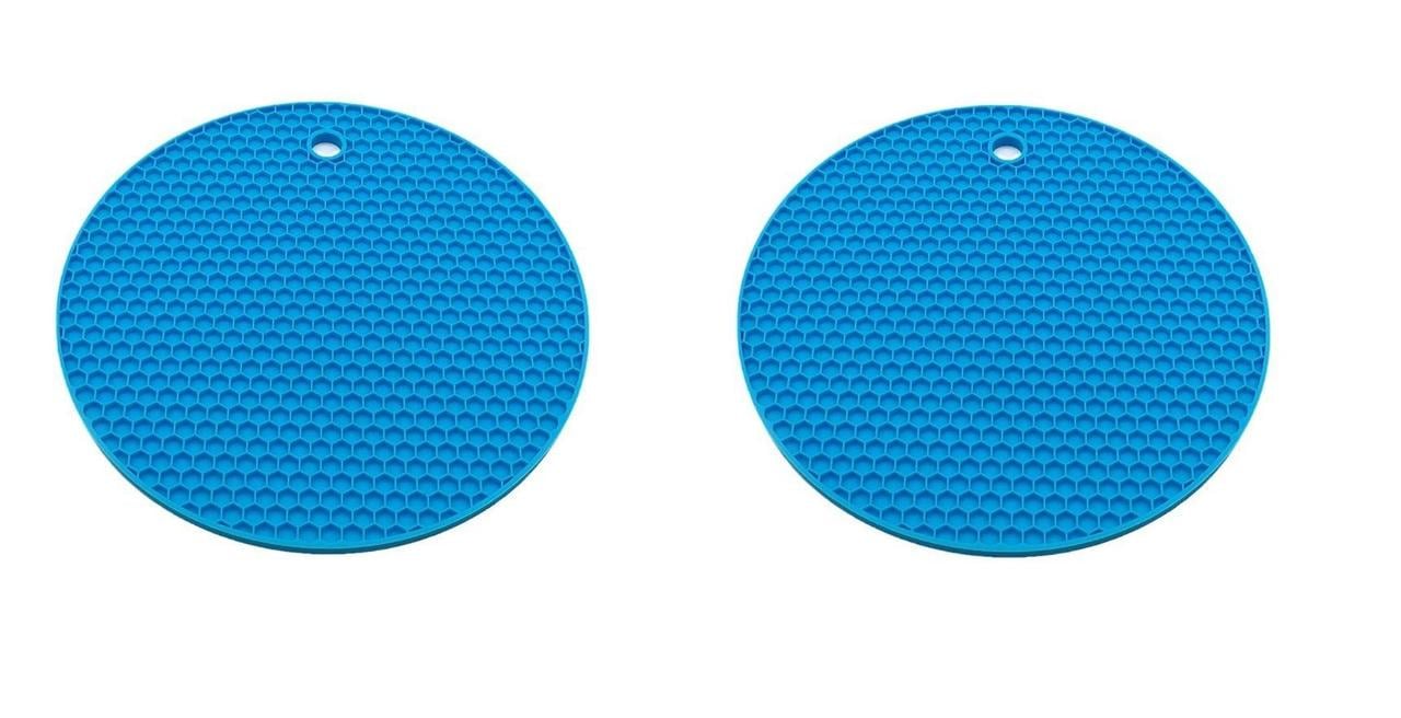 Набір силіконових підставок під гаряче 2 шт. Синій (НР051473-2) Набір силіконових підставок під гаряче 2 шт. Синій (НР051473-2)