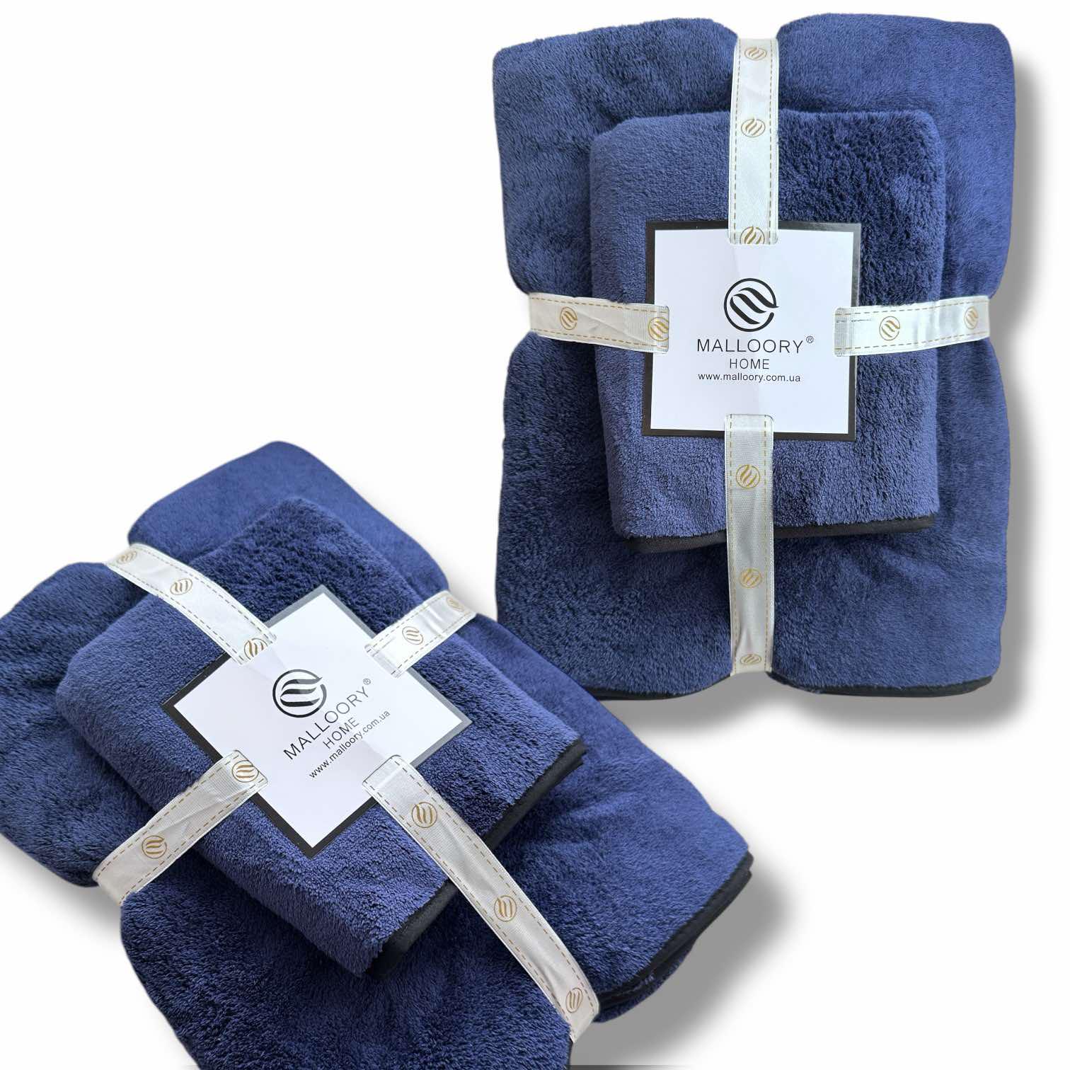 Комплект рушників із мікрофібри Malloory Home Синій (6616-3) - фото 3