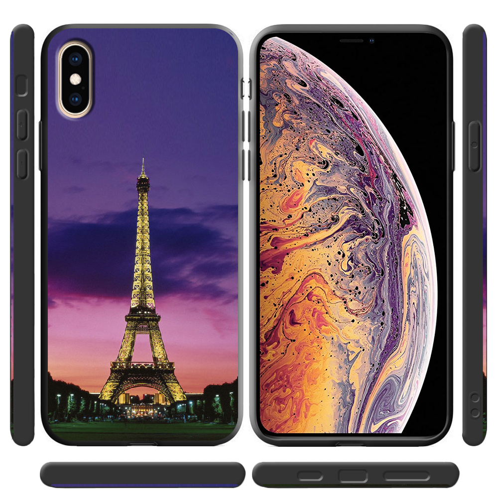 Чехол Boxface iPhone XS Полночь в Париже Черный силикон (35413-up964-38046) - фото 2