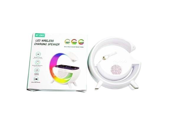 Лампа настольная с Bluetooth колонкой и беспроводной зарядкой White (BT-2301/XL-539)