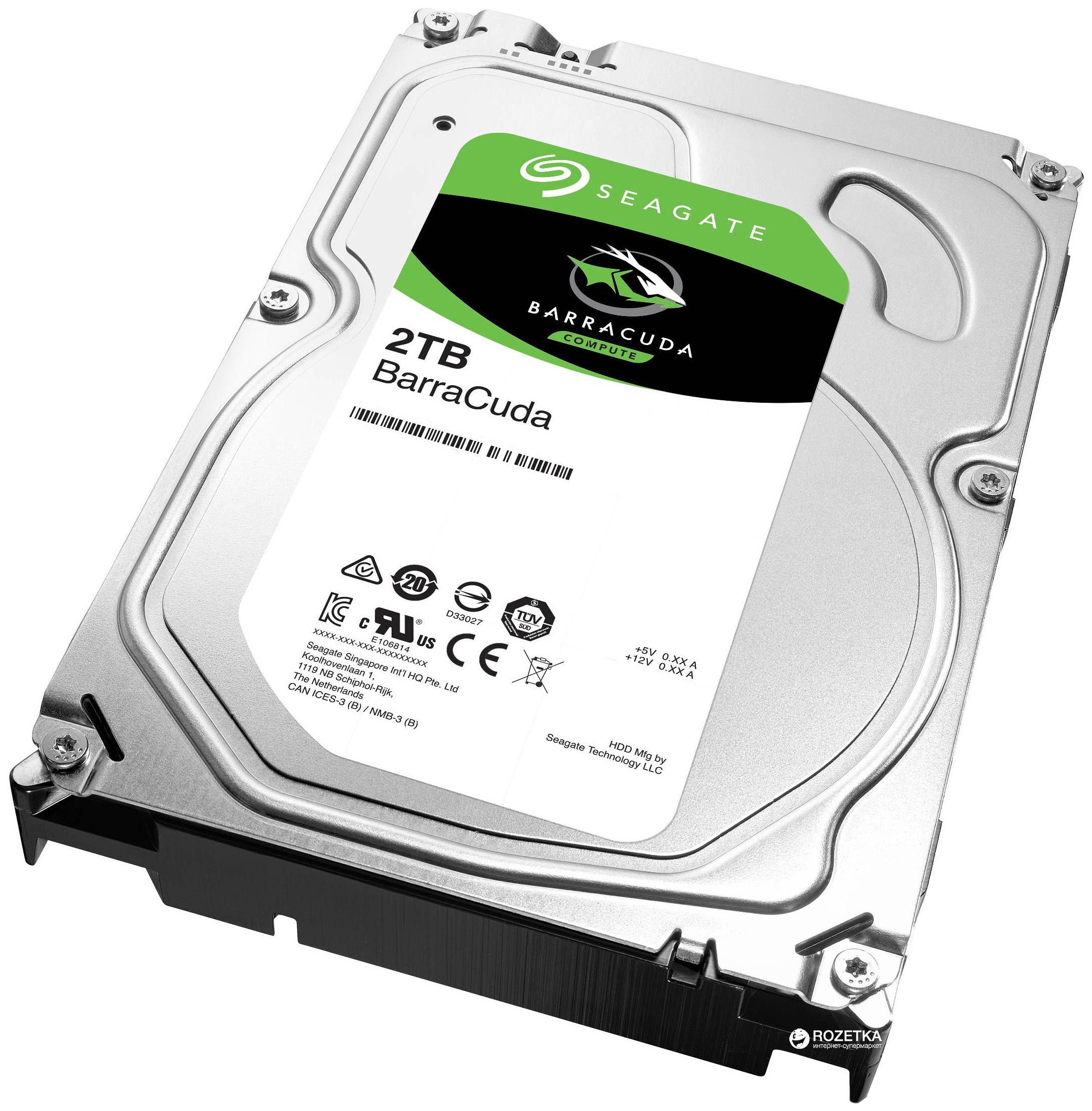 Жорсткий диск Seagate BarraCuda для стаціонарного ПК 3.5" SATA 3.0 HDD 2TB