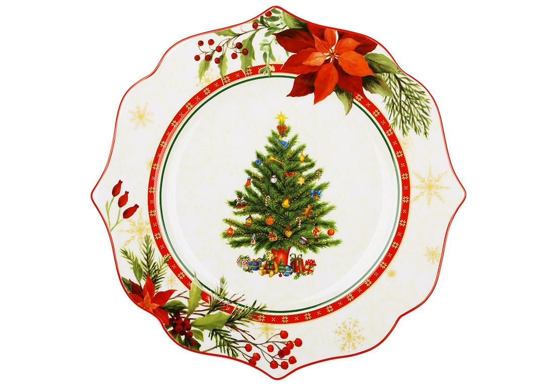 Тарелка фарфоровая BonaDi Christmas Story D 21х1,3 см (149-040)