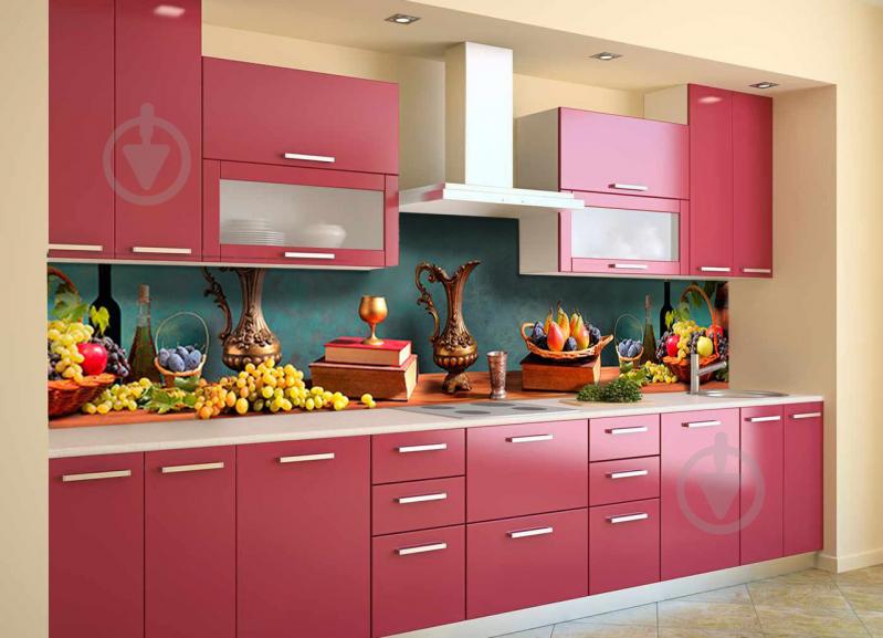 Скинали на кухню Zatarga «Фруктовый Натюрморт» 600х3000 мм виниловая 3Д наклейка кухонный фартук самоклеящаяся Z180697/2