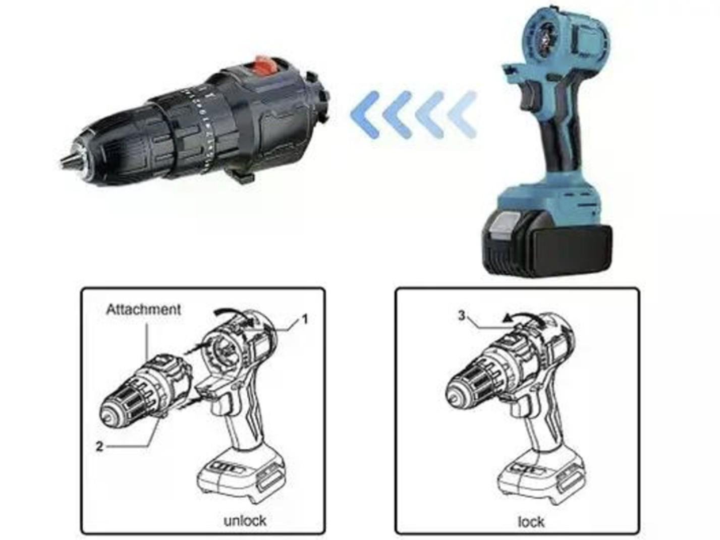 Набор электроинструментов в чемодане 13в1 48V - фото 4