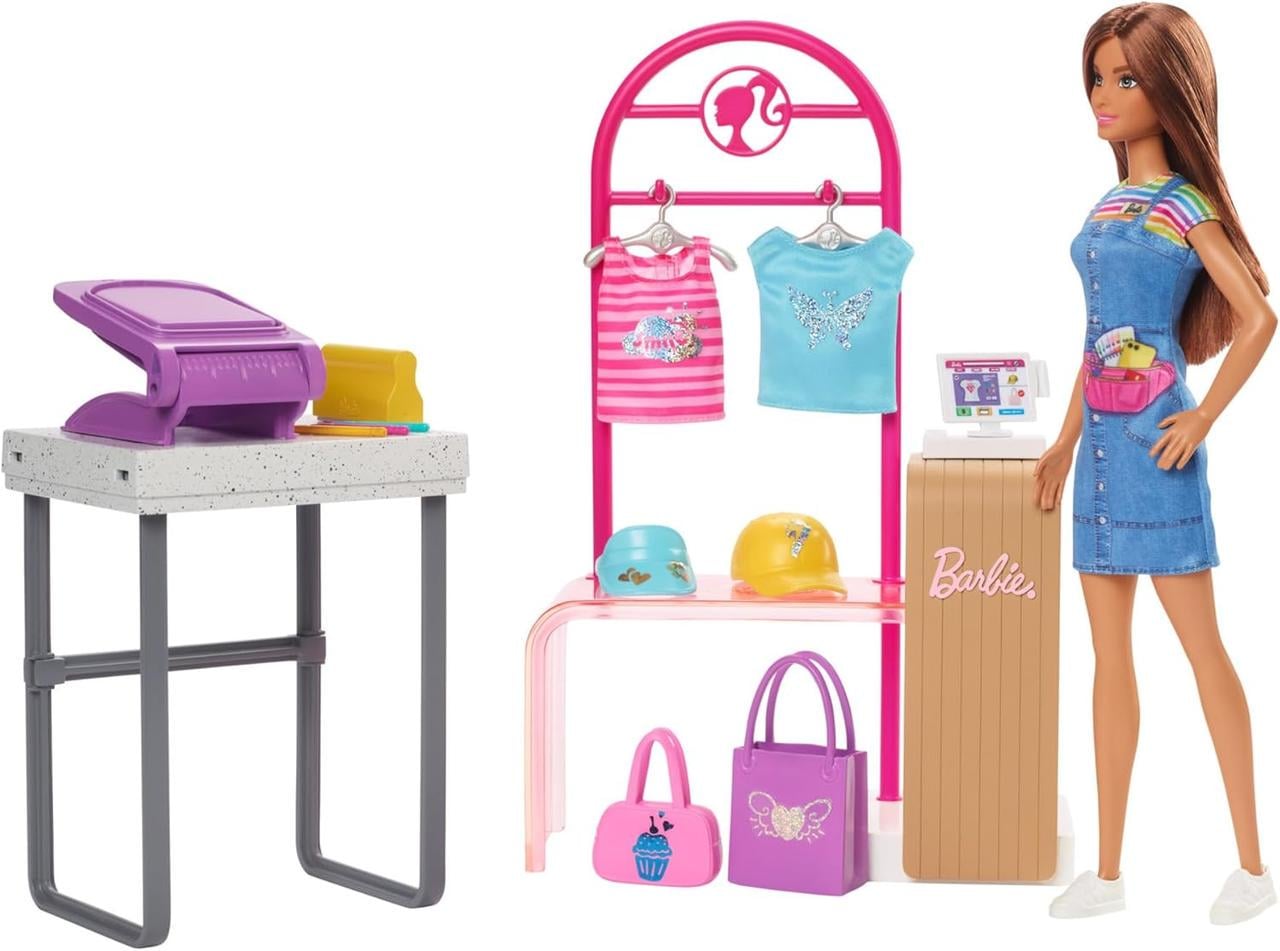 Кукла Barbie Бутик моды и дизайна фольгированных аксессуаров (HKT78)