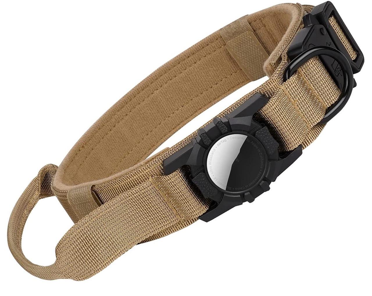 Ошейник для собак AirPet с креплением для AirTag нейлоновый с металлической пряжкой-фастекс L 42-54 см Коричневый (2058153037) - фото 3 Ошейник для собак AirPet с креплением для AirTag нейлоновый с металлической пряжкой-фастекс L 42-54 см Коричневый (2058153037) - фото 3