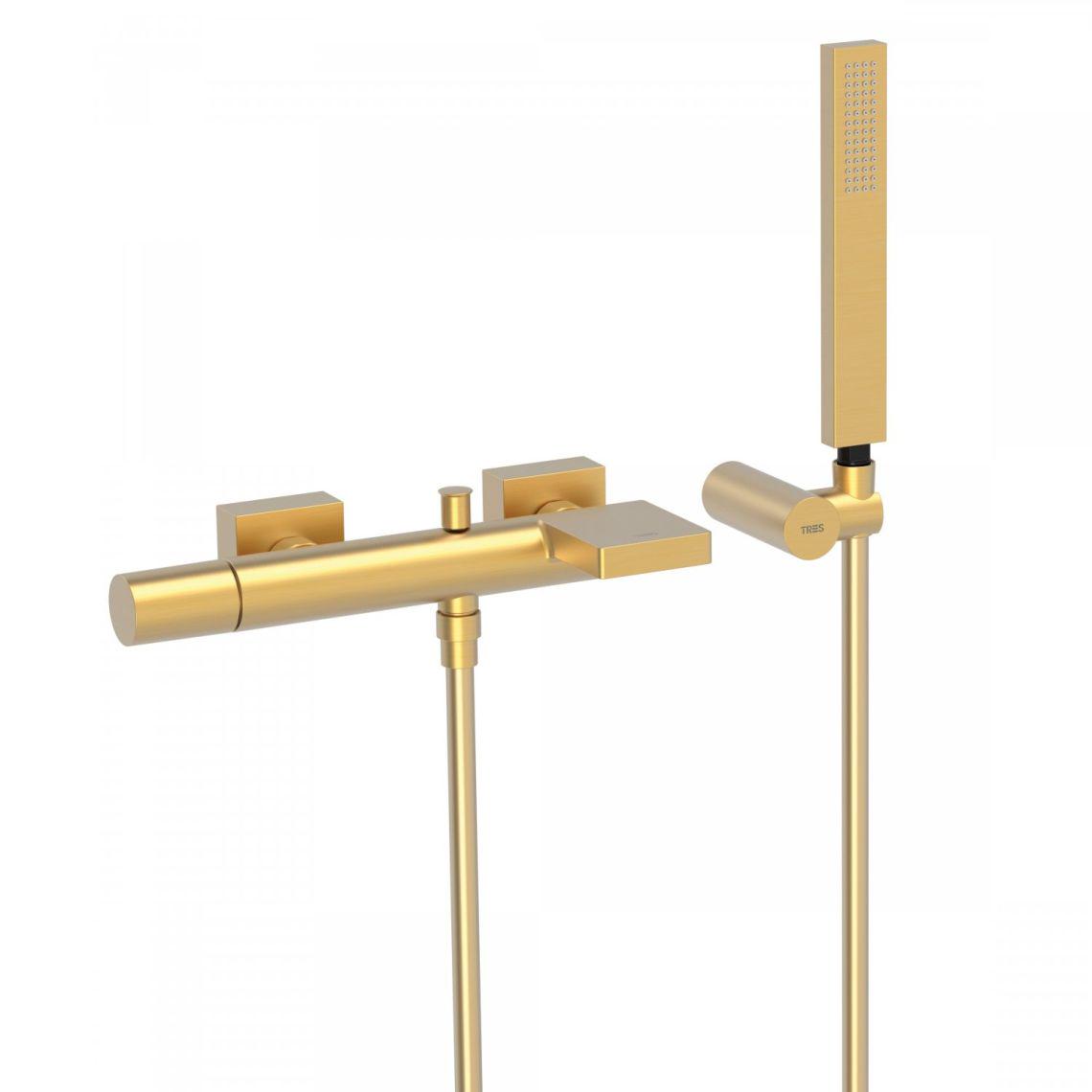 Смеситель для ванны Tres Project 21117001OM однорычажный Золотой (153893)