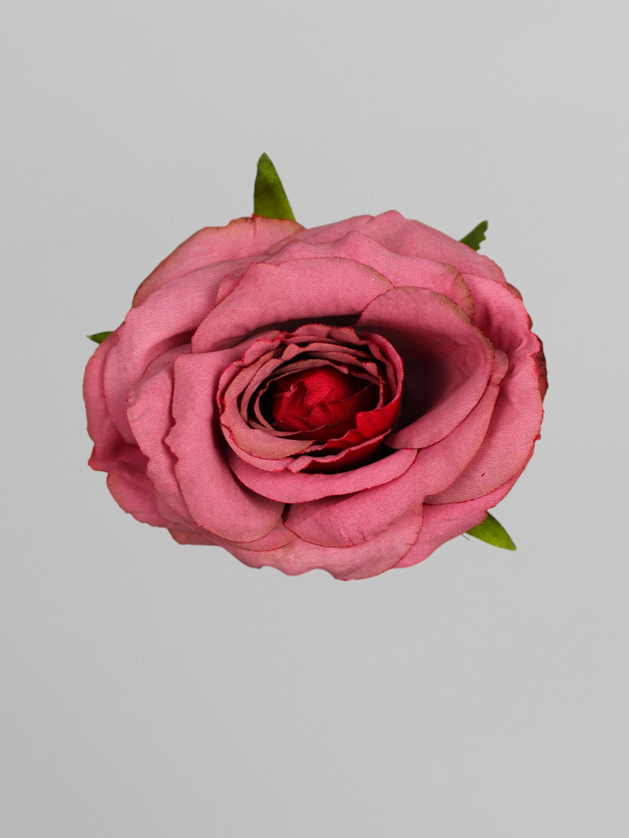 Головка розы искусственная 6 см Темно-розовый (К02144)