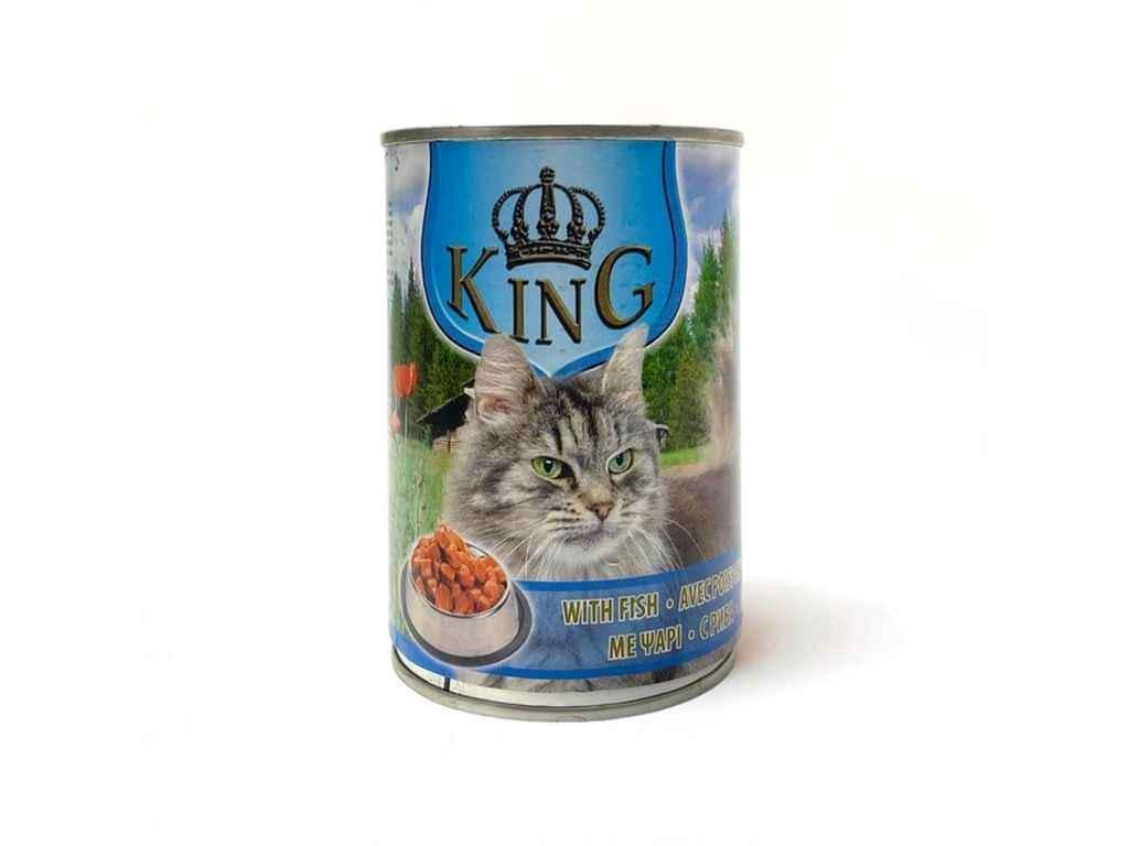 Корм для котів консервований KING CAT риба 415 г (1085403) Корм для котів консервований KING CAT риба 415 г (1085403)