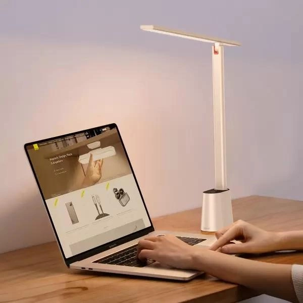 Лампа настільна портативна Baseus LED Smart Eye Reading Desk Lamp переносна з вбудованим акумулятором 2200 mAh White (14313345) - фото 3