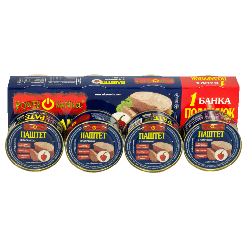 Набір паштетів з паприкою PowerBANKa 3 1 400 г