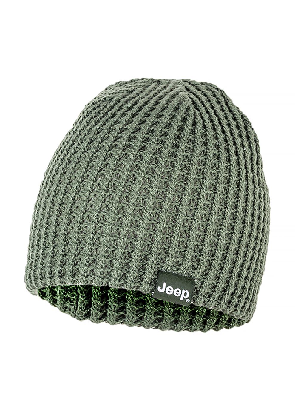 Шапка мужская JEEP REVERSIBLE TRICOT HAT J22W One size Хаки (O102597-E846)