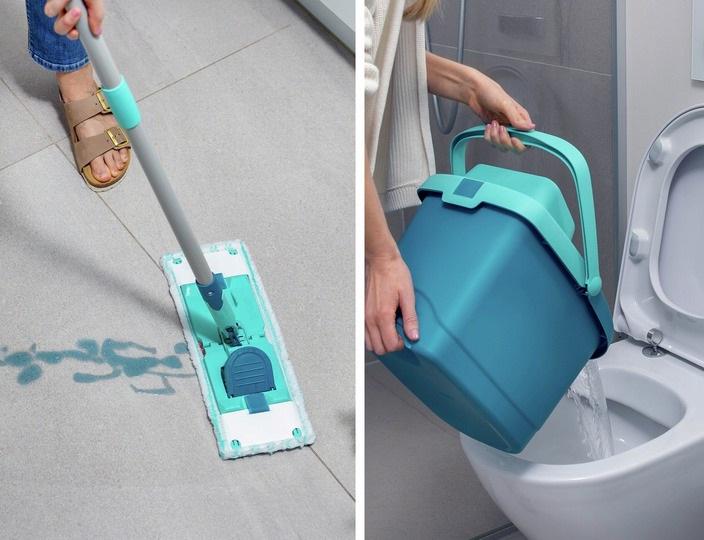 Набор для уборки швабра ведро с отжимом микрофибровая - фото 8