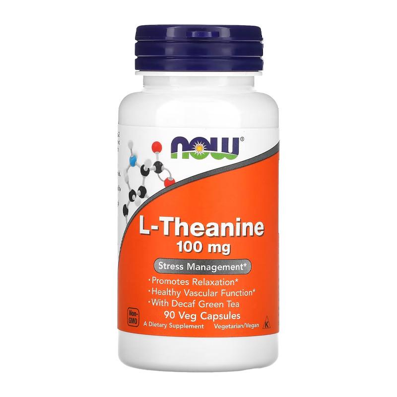 Теанін NOW L-Theanine 100 мг 90 капс. (07655-01)
