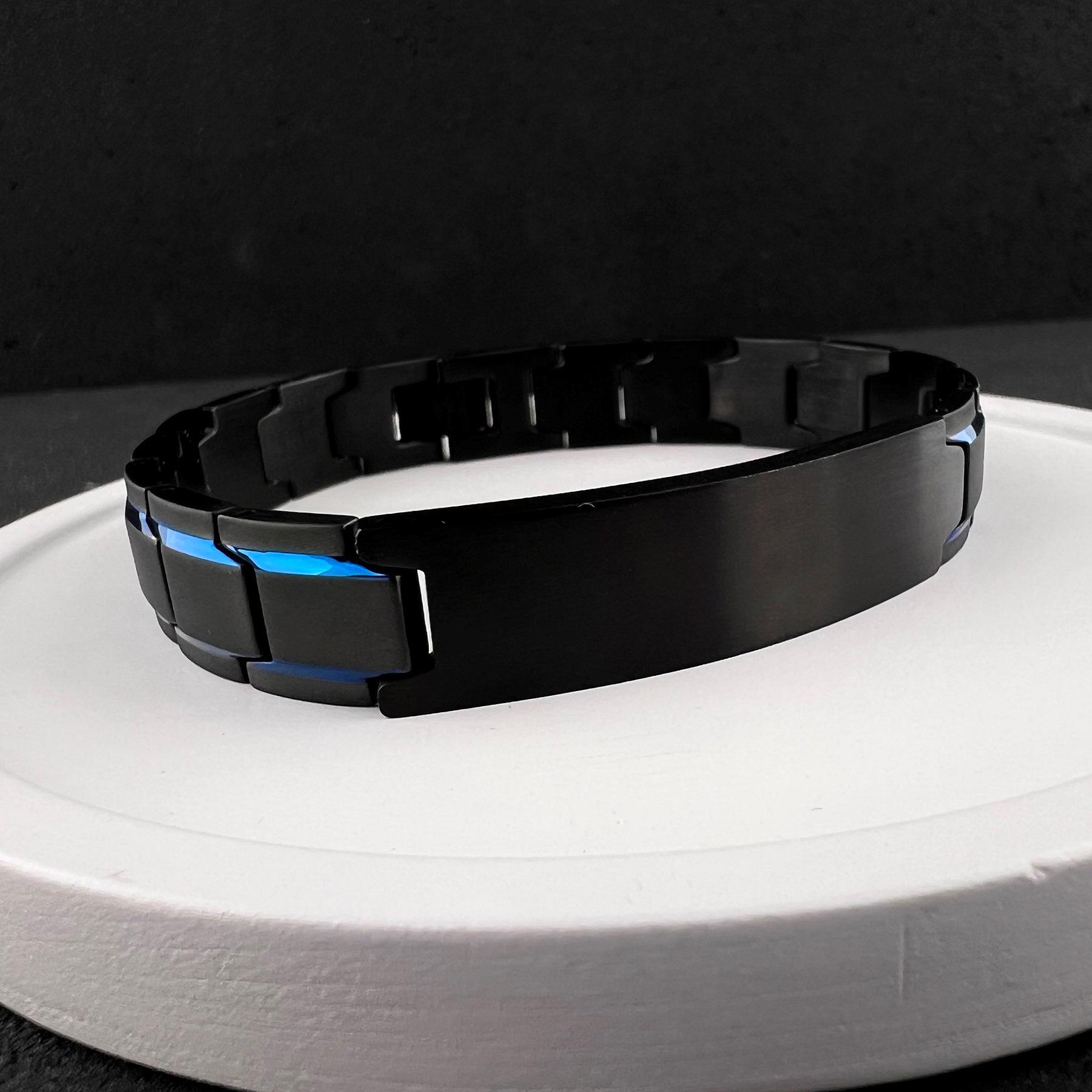 Браслет мужской под гравировку из медицинской стали 21,5 см (BS-202) Браслет мужской под гравировку из медицинской стали 21,5 см (BS-202)